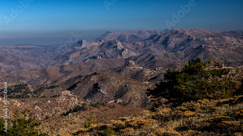 Beautiful landscape with view of Taurus (Toros) Mountains, Turkey.