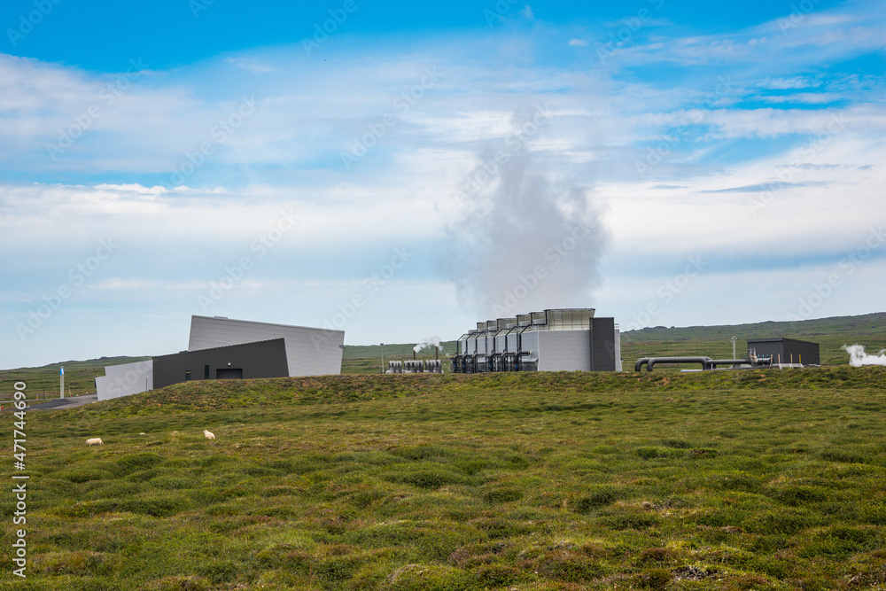 Geothermal power station Theistareykir in Iceland