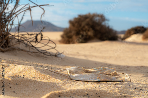 The environmental consequences of the Covid 19 pandemic. abandoned single-use masks