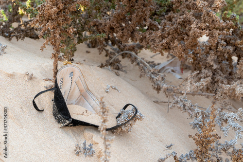 The environmental consequences of the Covid 19 pandemic. abandoned single-use masks