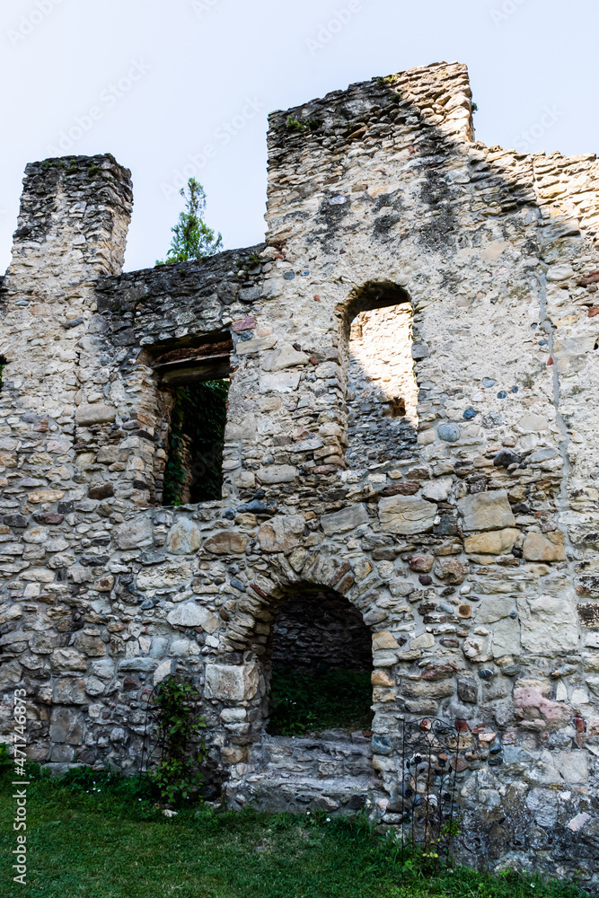 Calnic medieval fortress, Unesco heritage. Alba county, Romania.