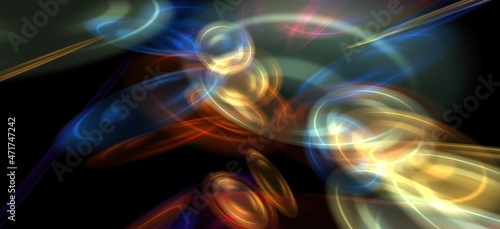 Shining Lights And Spheres Background