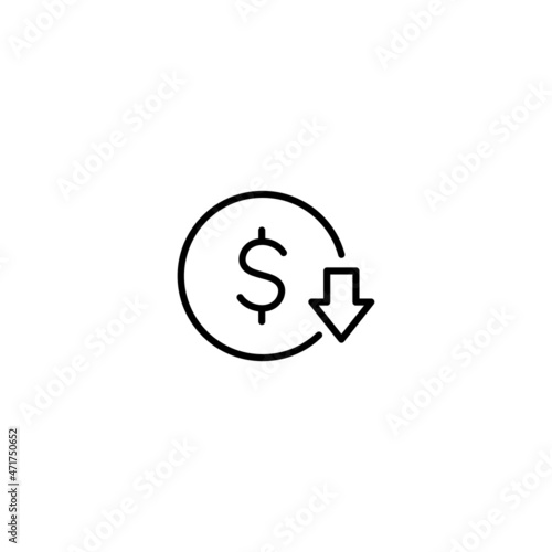Cost Reduction icon, Cost Reduction sign vector