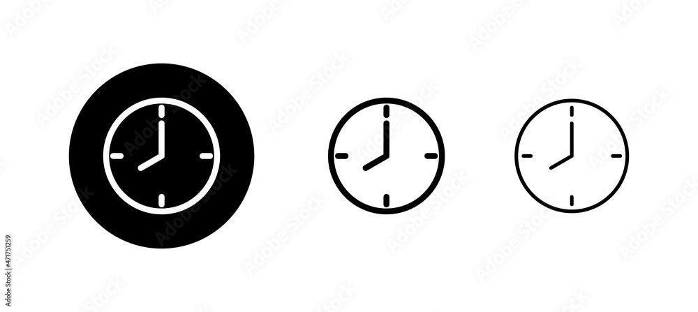 Clock icons set. Time sign and symbol. watch icon Clock icons set. Time sign and symbol. watch icon