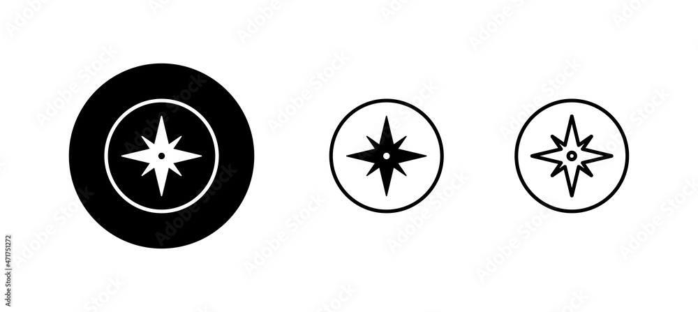 Compass icons set. arrow compass icon sign and symbol Compass icons set. arrow compass icon sign and symbol