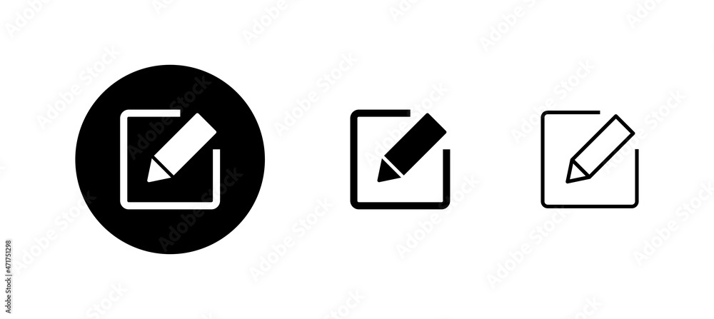 Edit icons set. edit document sign and symbol. edit text icon. pencil. sign up Edit icons set. edit document sign and symbol. edit text icon. pencil. sign up