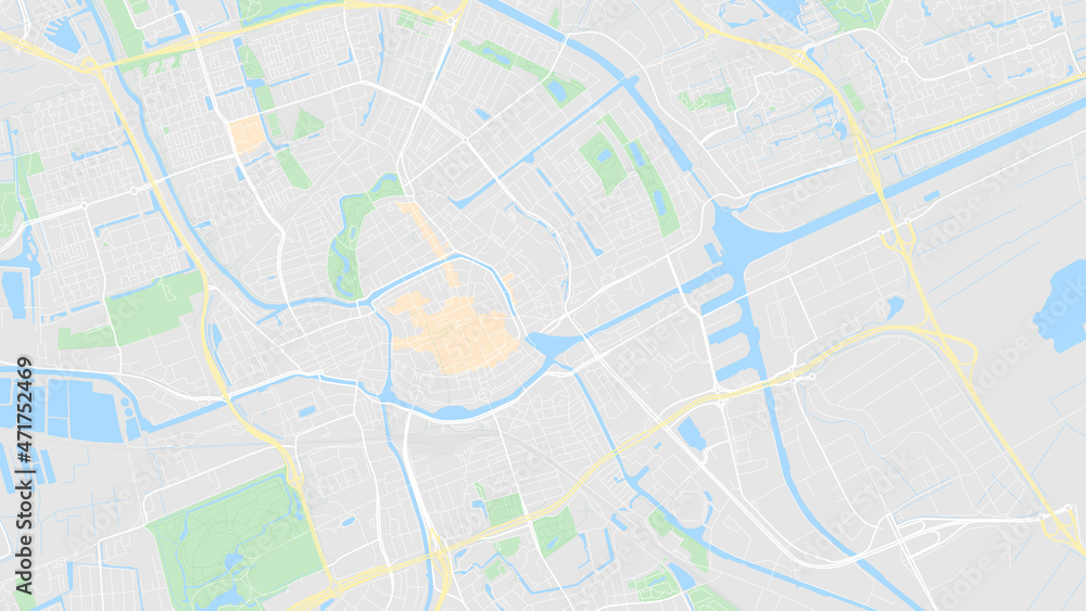 Naklejka premium digital vector map city of Groningen. You can scale it to any size.