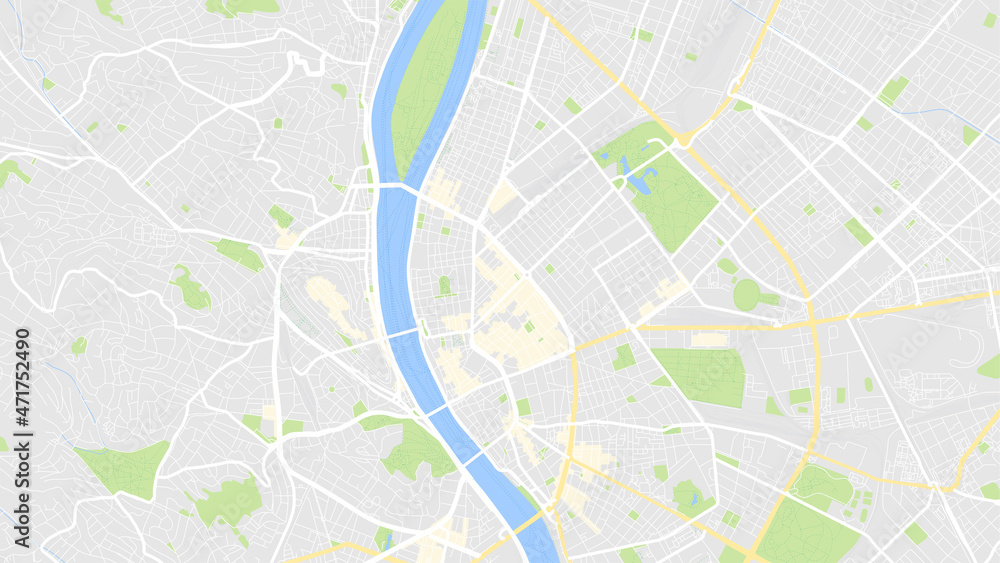 Fototapeta premium vector map city of Budapest. modern map city for your project. Map city of Budapest the capital of Romania