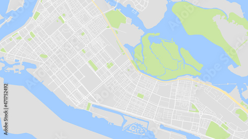 digital vector map city of Abu Dhabi. You can scale it to any size.