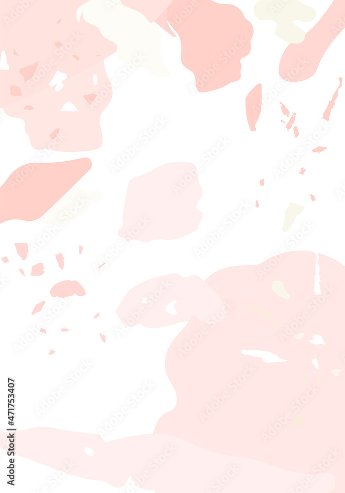 Terrazzo modern abstract template. Pink texture Terrazzo modern abstract template. Pink texture