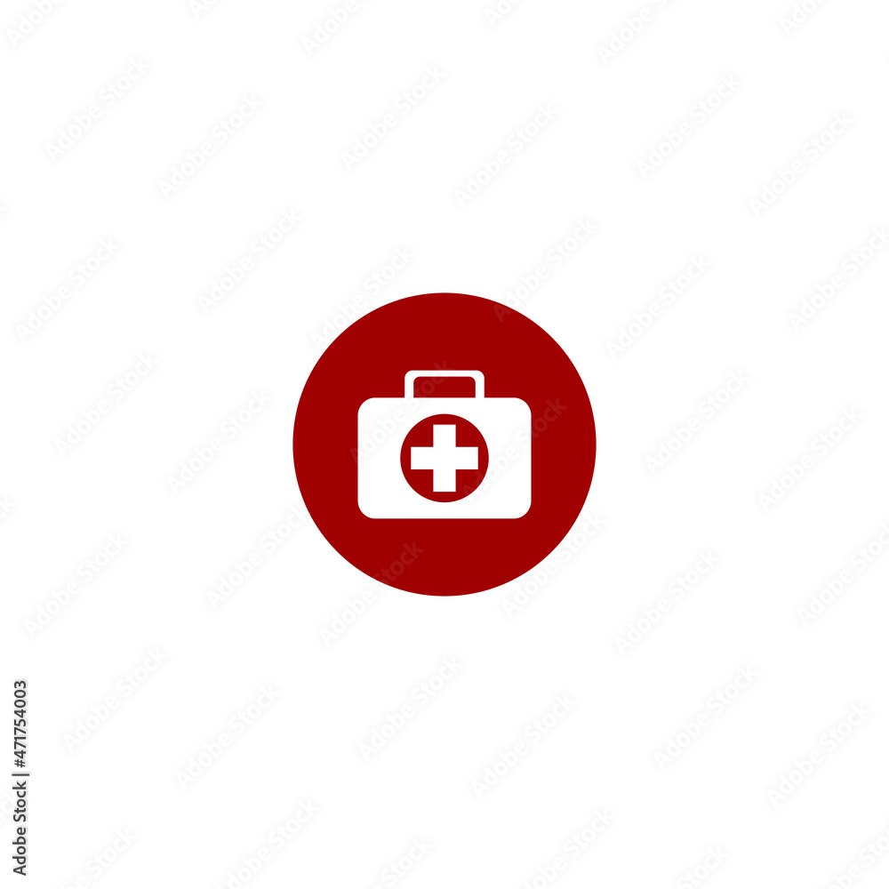 medicine box vector illustration for icon, symbol or logo. red cross and bag vector medicine box vector illustration for icon, symbol or logo. red cross and bag vector