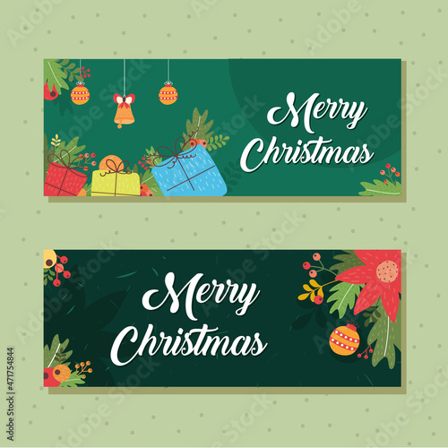 christmas celebration two cards