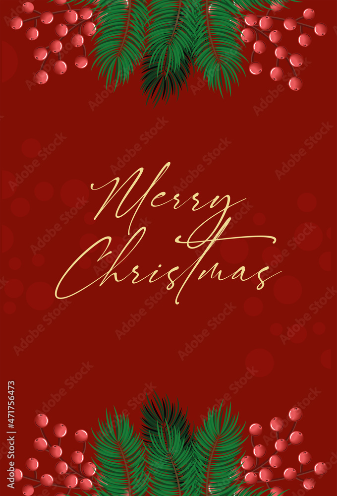Obraz premium merry christmas frame lettering