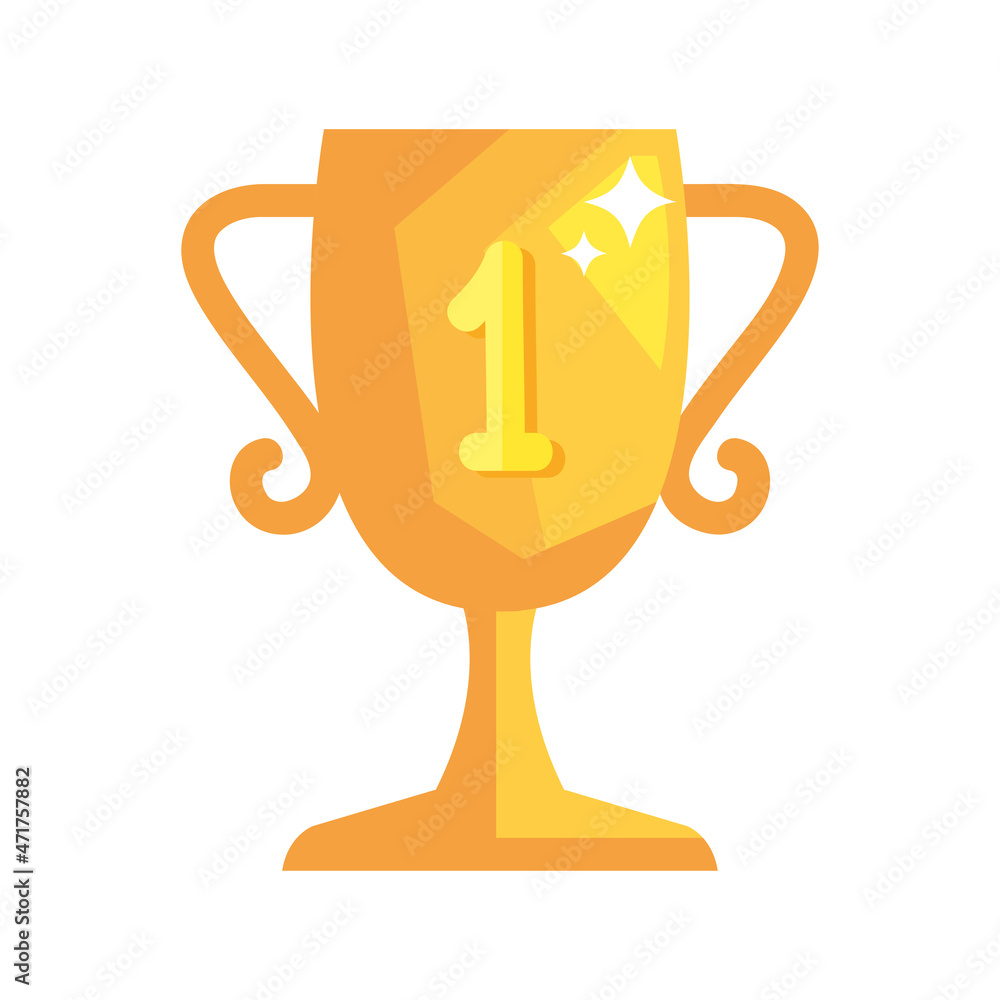 trophy with number one trophy with number one