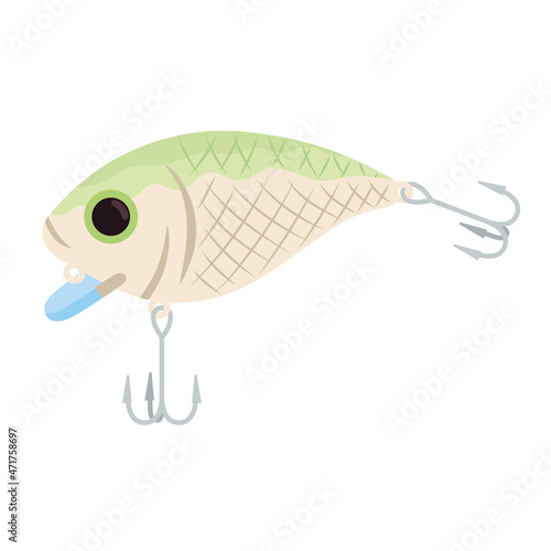 fishing lure with two hooks