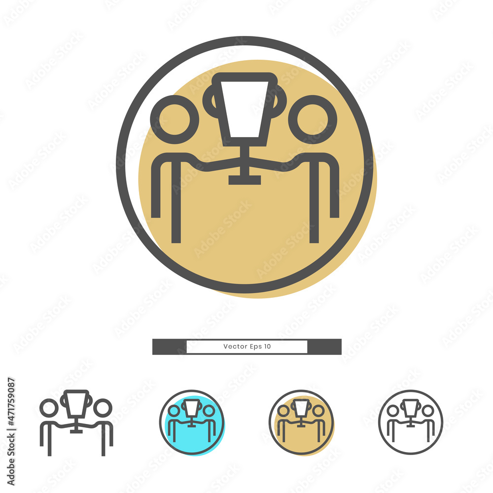 Business people success for teamwork or team work icon Business people success for teamwork or team work icon