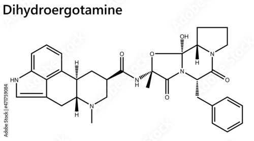 Dihydroergotamine, sold under the brand names D.H.E. 45 and Migranal among others, is an ergot alkaloid used to treat migraines. It is a derivative of ergotamine. photo