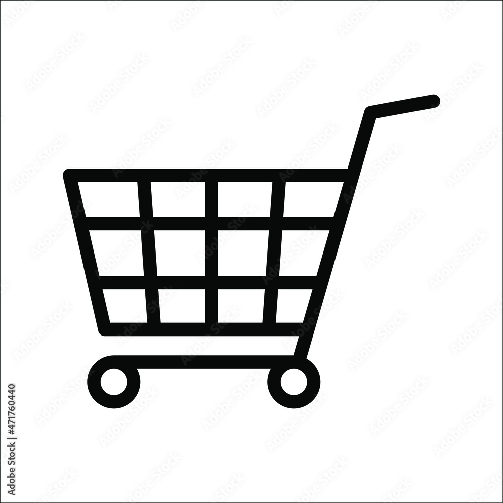Shopping Cart Icon, flat design best vector illustration on white background Shopping Cart Icon, flat design best vector illustration on white background