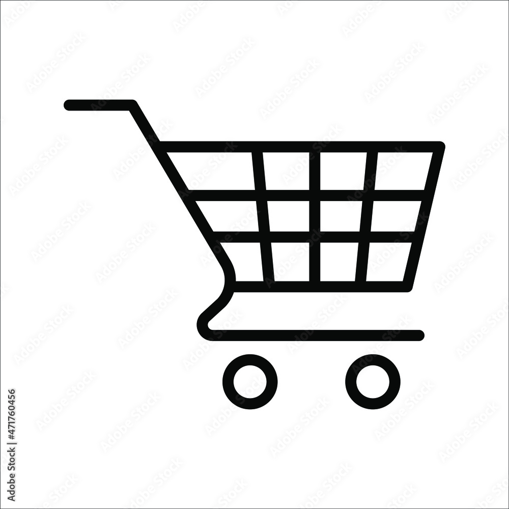 Shopping Cart Icon, flat design best vector illustration on white background Shopping Cart Icon, flat design best vector illustration on white background
