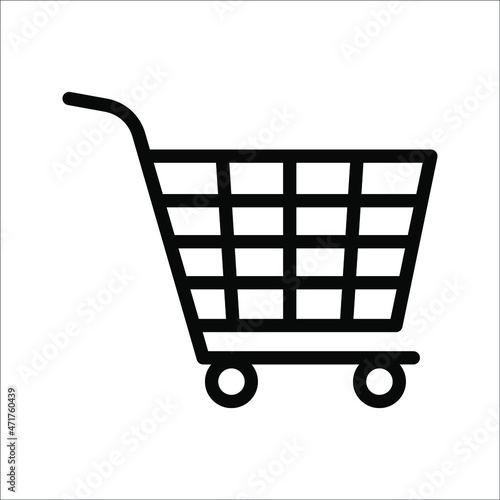Shopping Cart Icon, flat design best vector illustration on white background