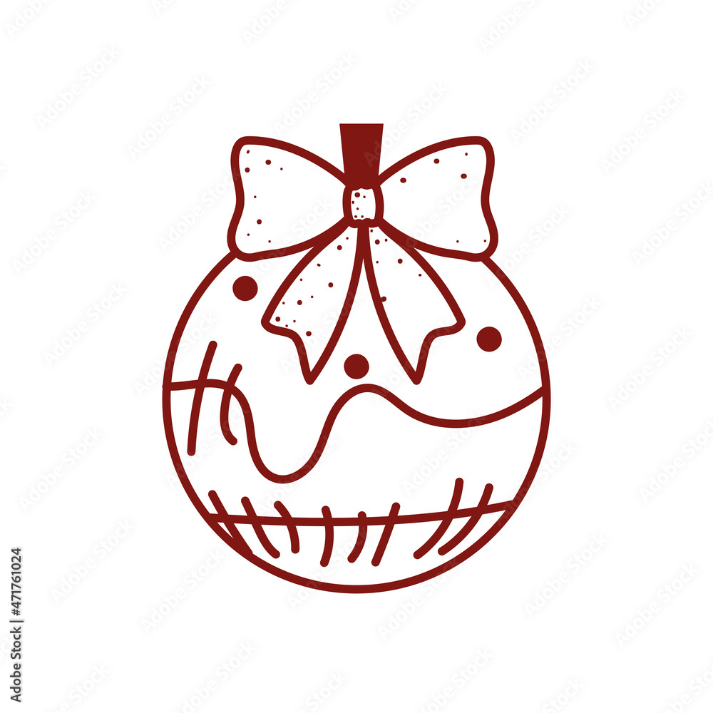 christmas ball and bow