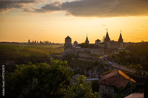 Old medieval castle castle in Kamianets-Podilskyi