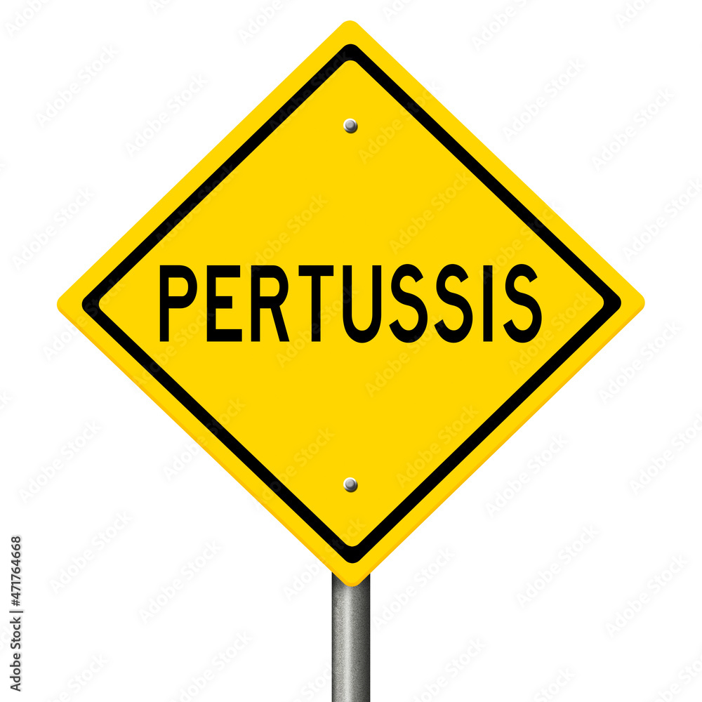 Rendered yellow highway sign with a disease warning Rendered yellow highway sign with a disease warning