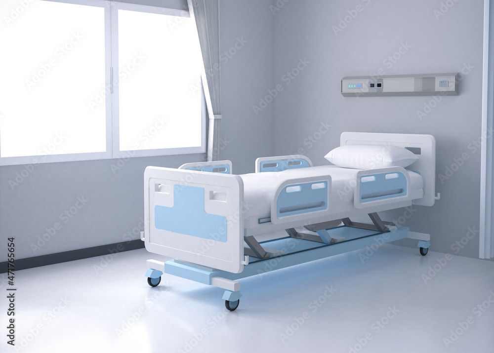 hospital interior in recovery or inpatient room hospital interior in recovery or inpatient room