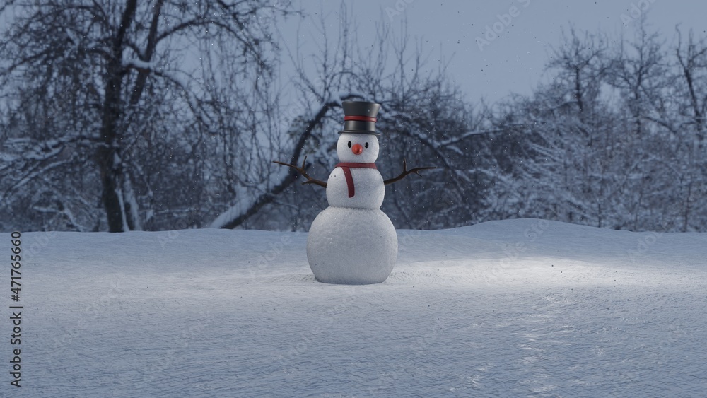 snowmen in knitted scarves and hats and background of white Christmas tree snowmen in knitted scarves and hats and background of white Christmas tree