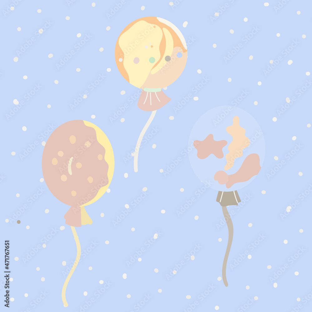 balloons are flying vector illustration background balloons are flying vector illustration background