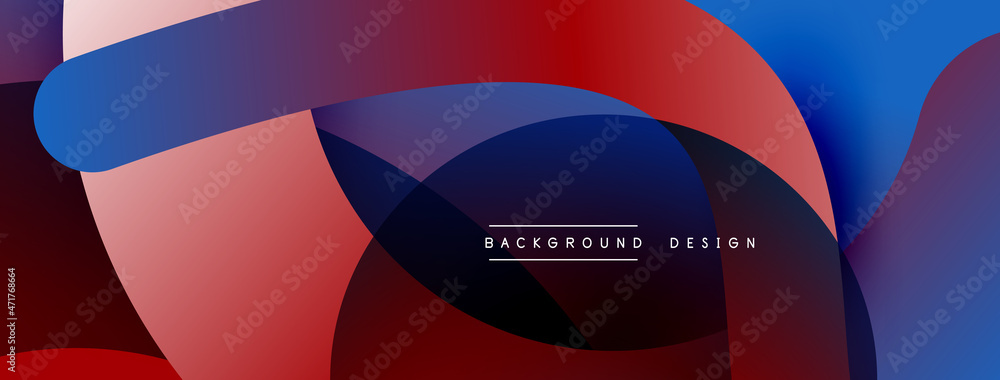 Abstract overlapping lines and circles geometric background with gradient colors Abstract overlapping lines and circles geometric background with gradient colors
