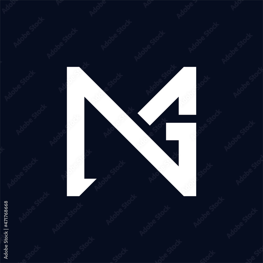 creative simple logo design letter NG creative simple logo design letter NG