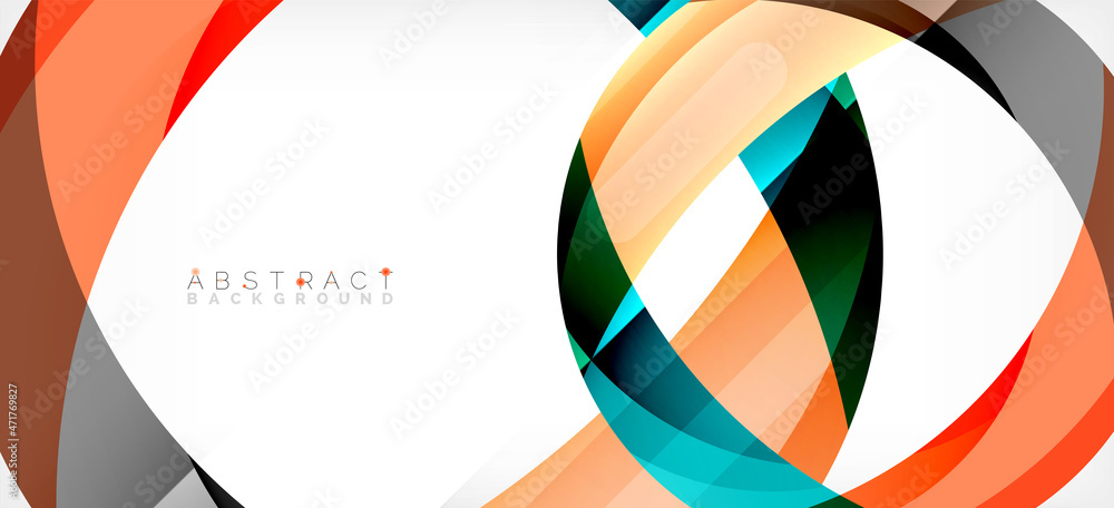 Color circle shapes, minimal geometric background. Trendy dynamic composition. Vector Illustration For Wallpaper, Banner, Background, Landing Page Color circle shapes, minimal geometric background. Trendy dynamic composition. Vector Illustration For Wallpaper, Banner, Background, Landing Page