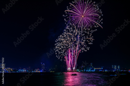 Pattaya International Fireworks Festival, Chonburi province, the central region of Thailand, Nov 28, 2021