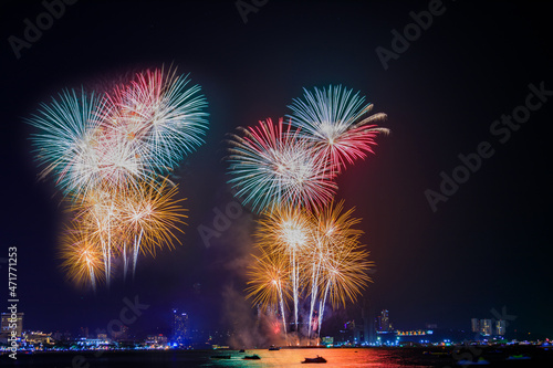 Pattaya International Fireworks Festival, Chonburi province, the central region of Thailand, Nov 28, 2021