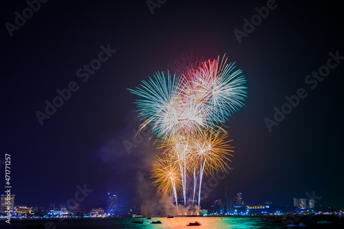 Pattaya International Fireworks Festival, Chonburi province, the central region of Thailand, Nov 28, 2021