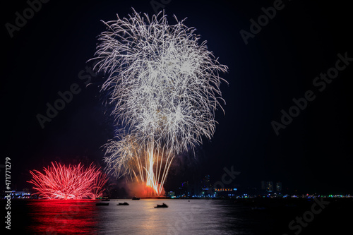 Pattaya International Fireworks Festival, Chonburi province, the central region of Thailand, Nov 28, 2021