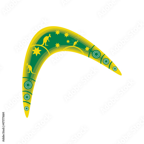 boomerang with kangaroo print
