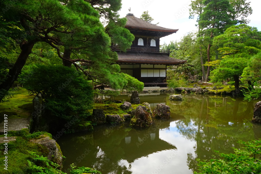 Kannonden Ginkaku at Ginkaku-ji Temple or Silver Pavilion in Kyoto, Japan - 日本 京都 銀閣寺 観音殿 銀閣 Kannonden Ginkaku at Ginkaku-ji Temple or Silver Pavilion in Kyoto, Japan - 日本 京都 銀閣寺 観音殿 銀閣