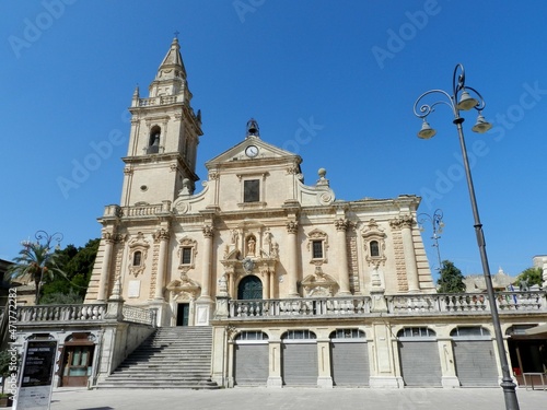 Ragusa, Sicily, Cathedral of San Giovanni, Facade Seen from Below