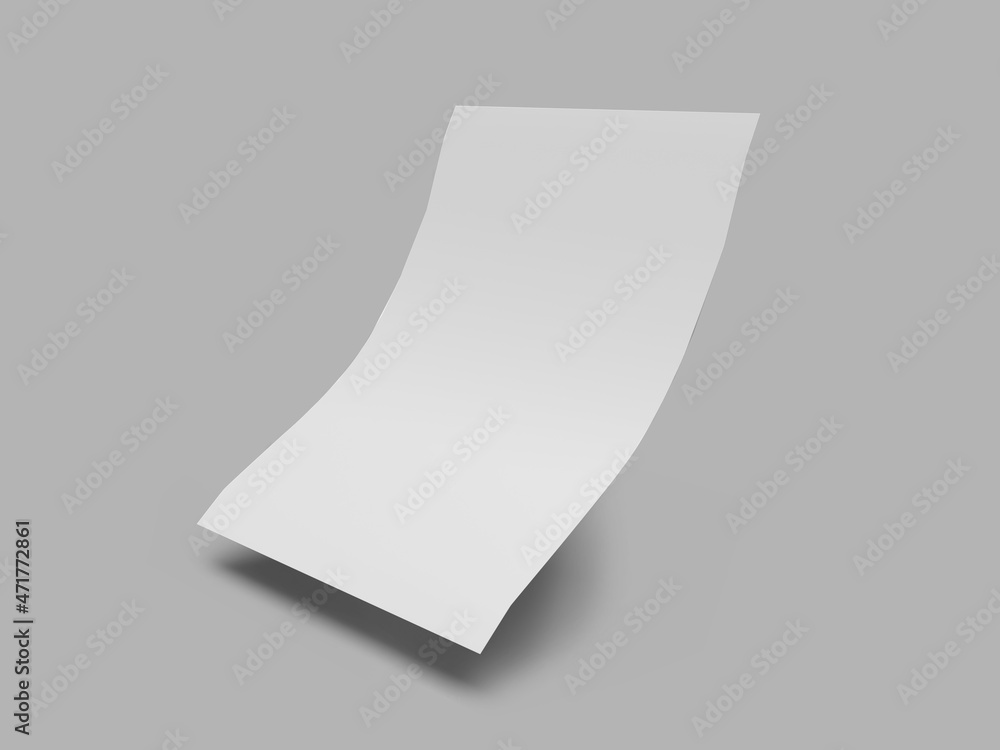 Flyer Paper 3D Illustration Mockup Scene Flyer Paper 3D Illustration Mockup Scene