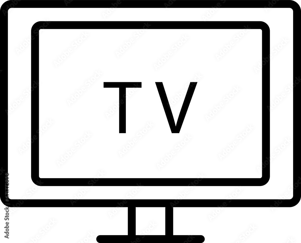 TV Icon vector line for web, presentation, logo, Icon Symbol. TV Icon vector line for web, presentation, logo, Icon Symbol.