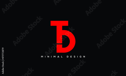 TD or DT, T and M Abstract initial monogram letter alphabet logo 