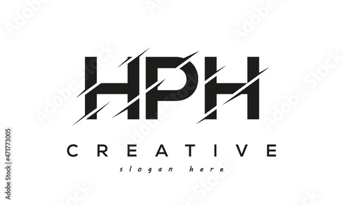 HPH Letter Logo Design With A Creative Cut photo