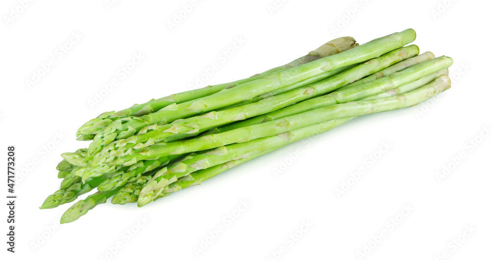 Bunch of fresh asparagus isolated on white background. Bunch of fresh asparagus isolated on white background.