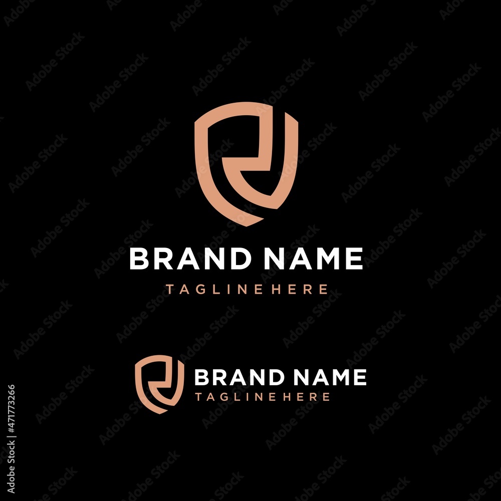 Creative Letter R Shield Logo design template Creative Letter R Shield Logo design template