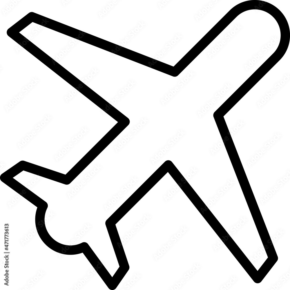 Plane Icon vector line for web, presentation, logo, Icon Symbol. Plane Icon vector line for web, presentation, logo, Icon Symbol.