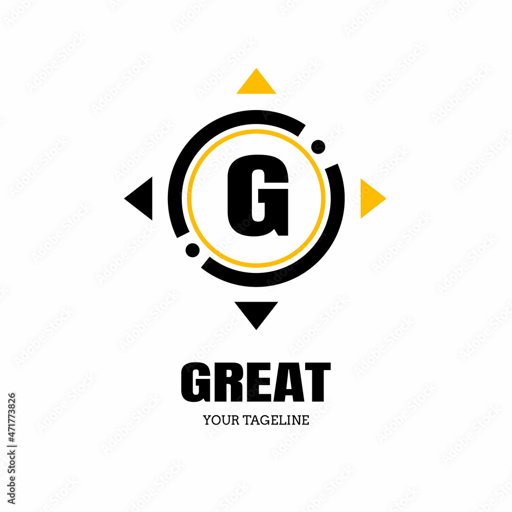 Art & Illustration modern logo letter G Art & Illustration modern logo letter G