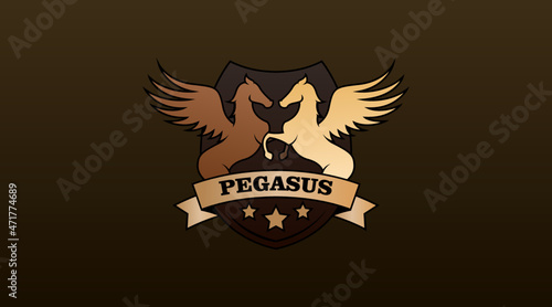 Pegasus Logo Concept Vector. Animal Logo Template Vector