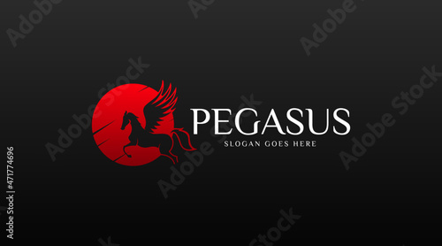 Pegasus Logo Concept Vector. Animal Logo Template Vector